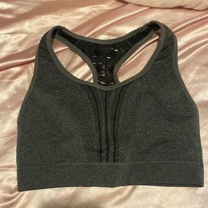 Women’s dark grey sports bra